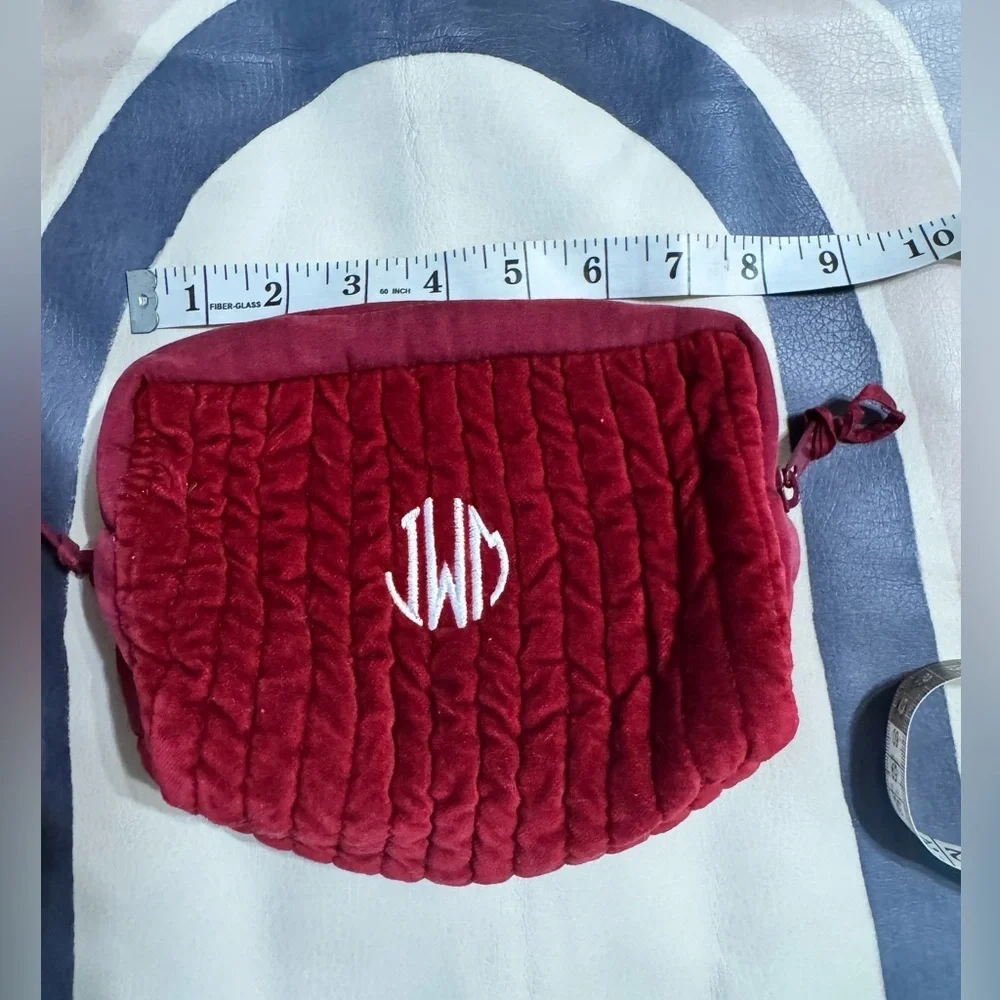 Pottery Barn velvet make up bag